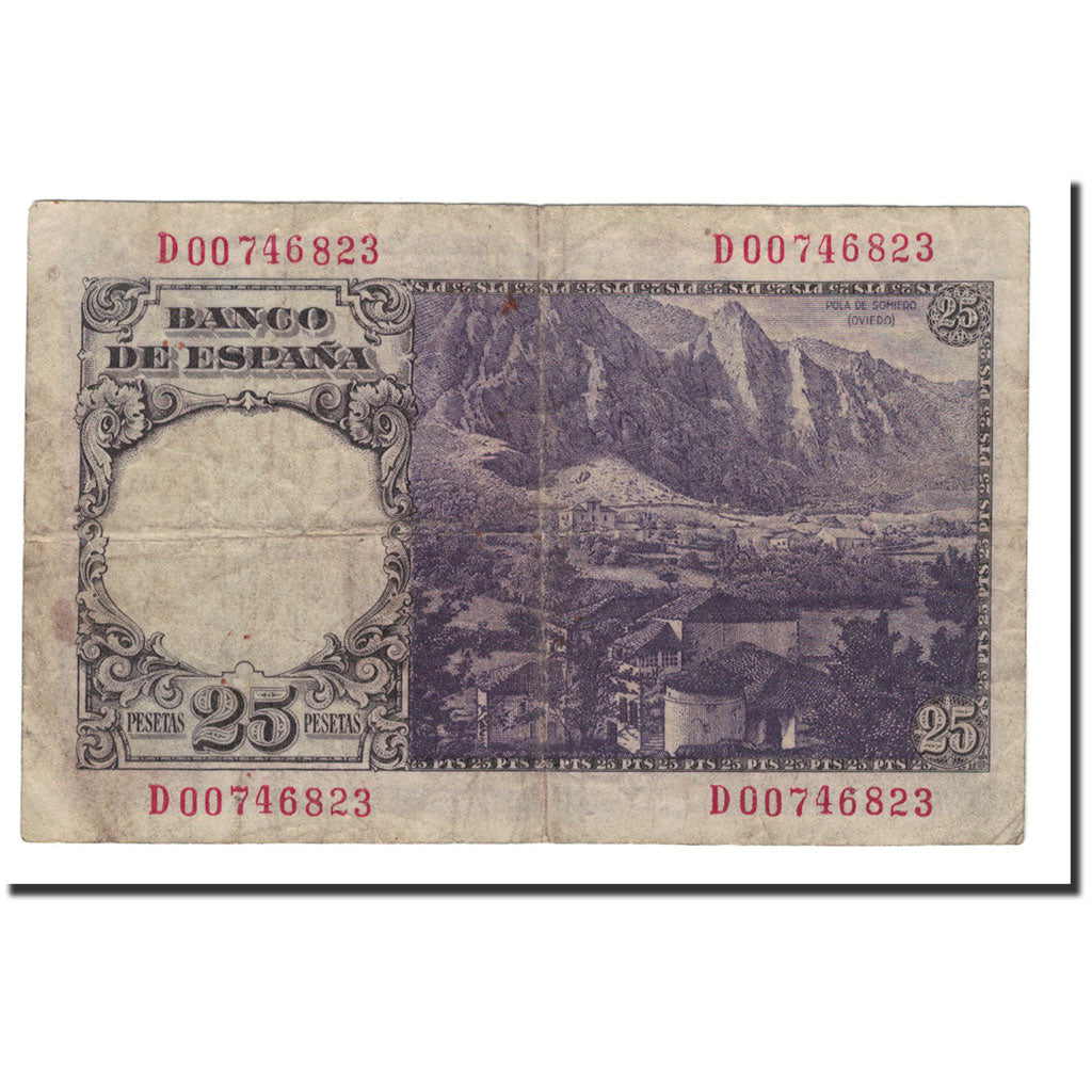 Banknote, Spain, 25 Pesetas, 1948, 1946-02-19, KM:130a, F(12-15)