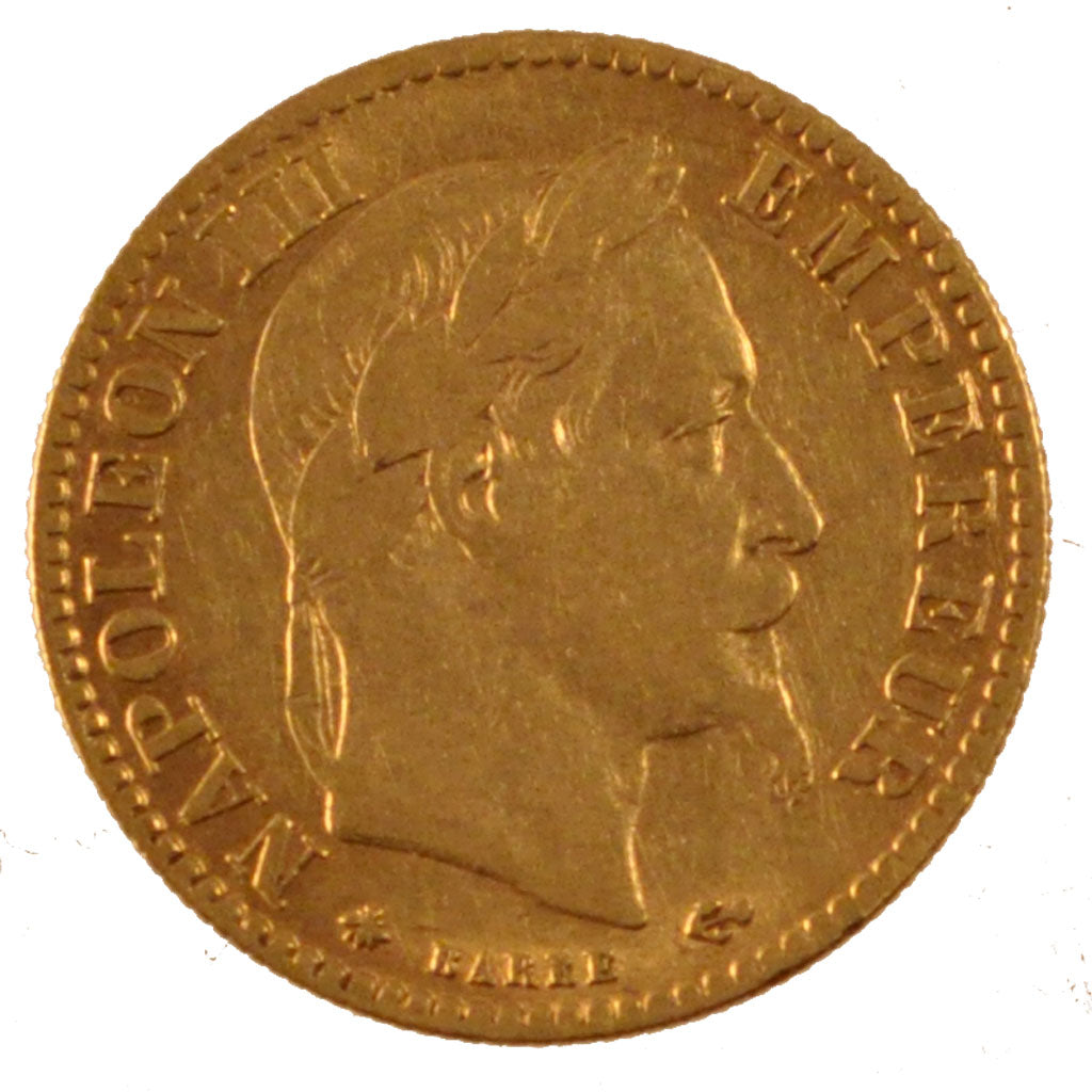FRANCE, Napoléon III, 10 Francs, 1863, Paris, KM #800.1, EF(40-45), Gold, Gadour