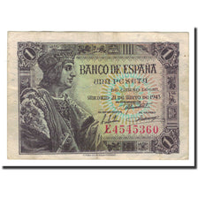 Spain, 1 Peseta, 1943, KM:126a, 1943-05-21, VF(20-25)