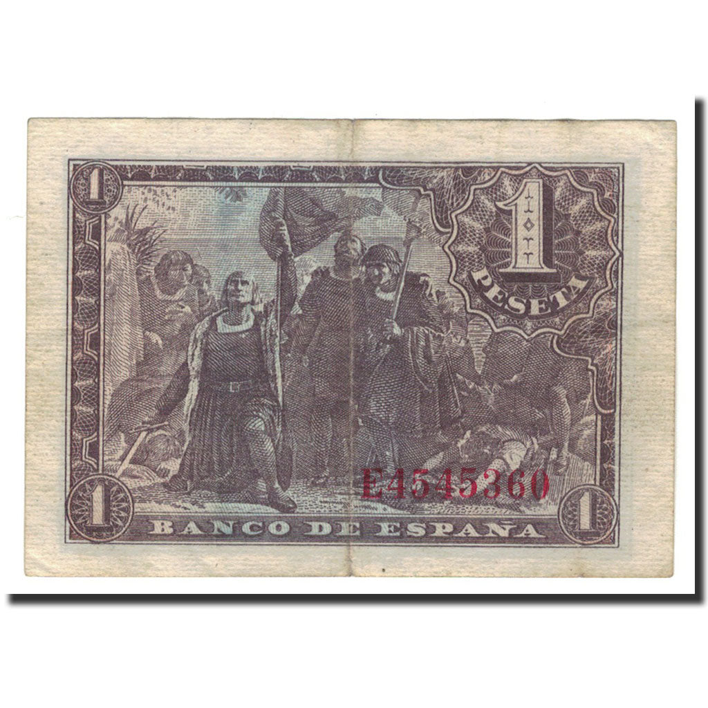 Spain, 1 Peseta, 1943, KM:126a, 1943-05-21, VF(20-25)