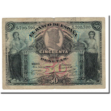 Spain, 50 Pesetas, 1907, KM:63a, 1907-07-15, VG(8-10)
