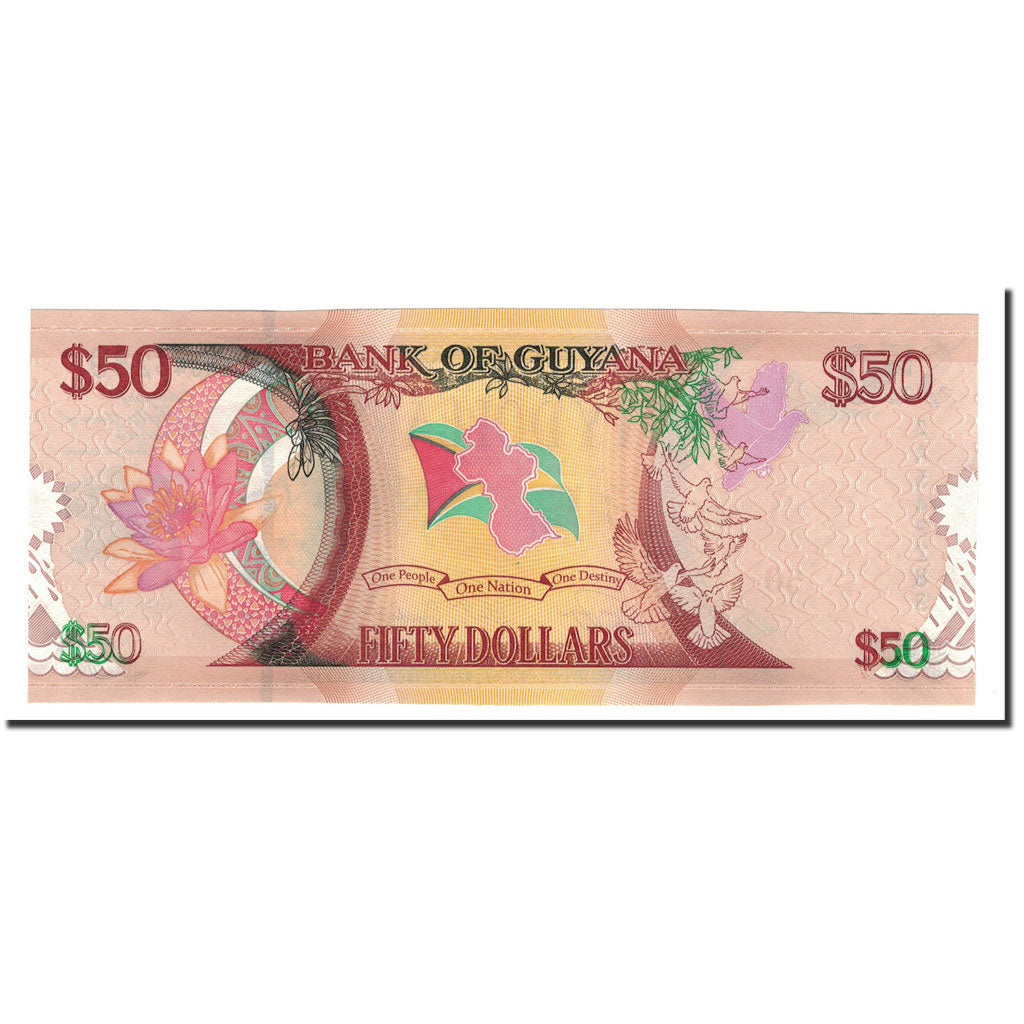 Billete, 50 Dollars, 2016, Guyana, KM:41, UNC