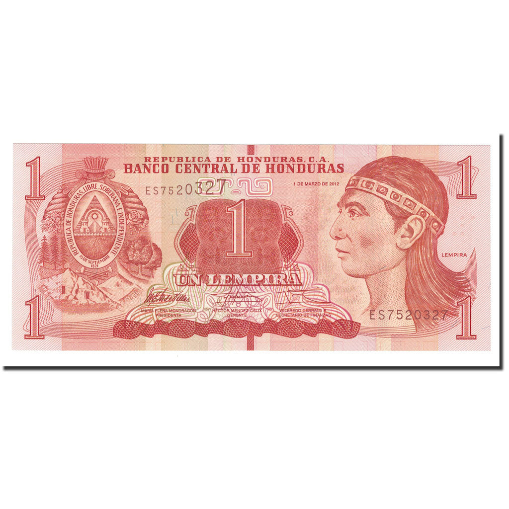 Billete, 1 Lempira, 2012, Honduras, KM:96, 2012-03-01, UNC