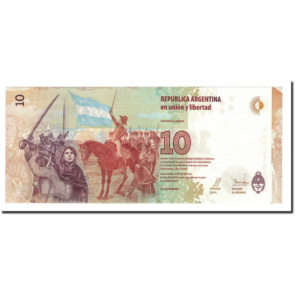 Banknote, Argentina, 10 Pesos, 2016, UNC(65-70)