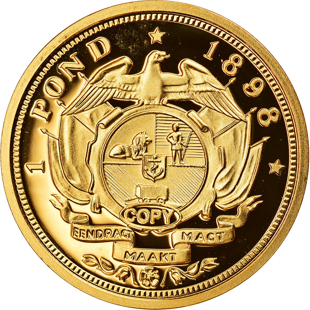 France, Medal, Reproduction, 1 Pond Afrique du Sud, Kruger, MS(65-70), Gold