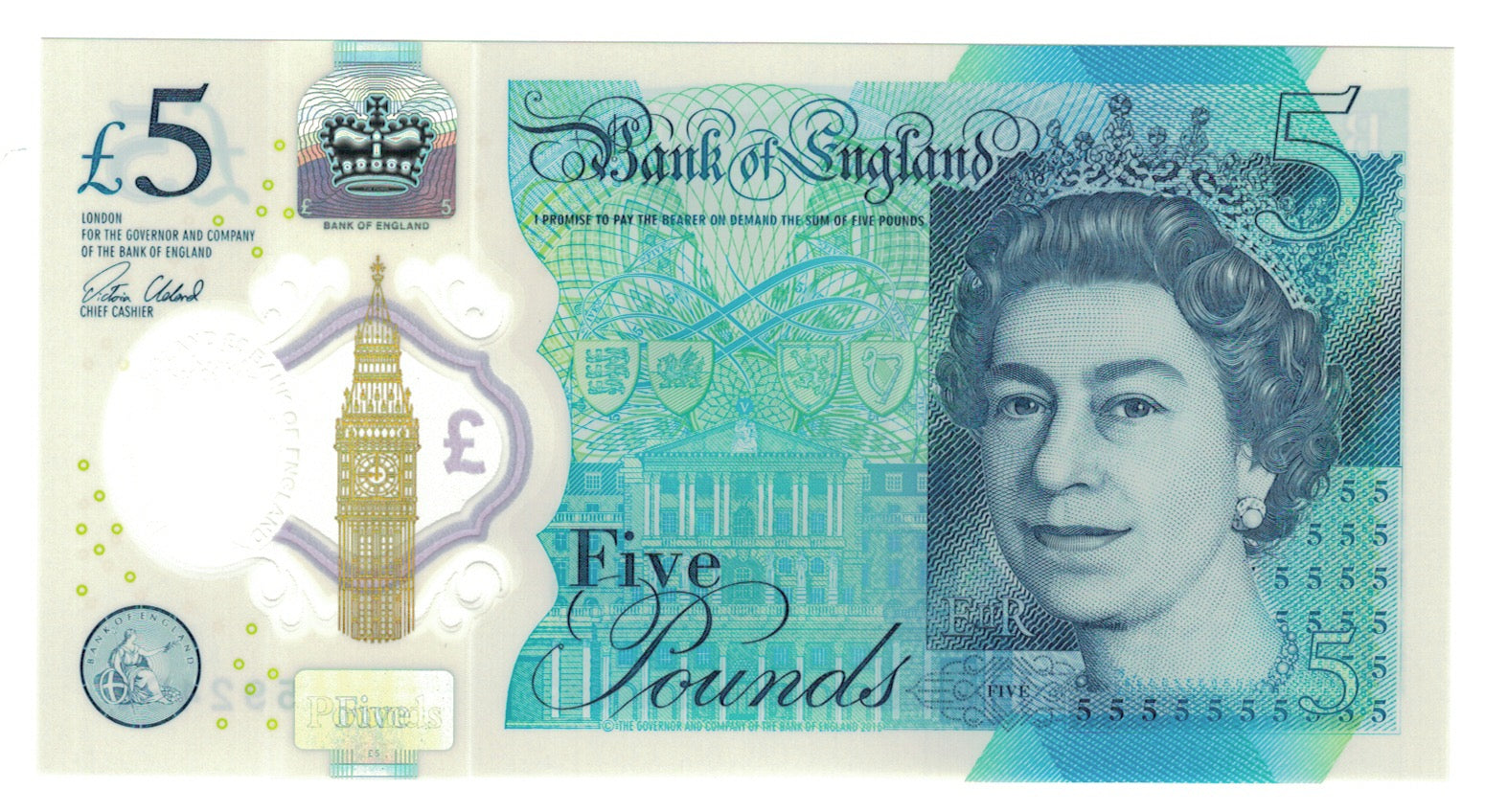 Banknote, Great Britain, 5 Pounds, 2015, KM:394, UNC(65-70)