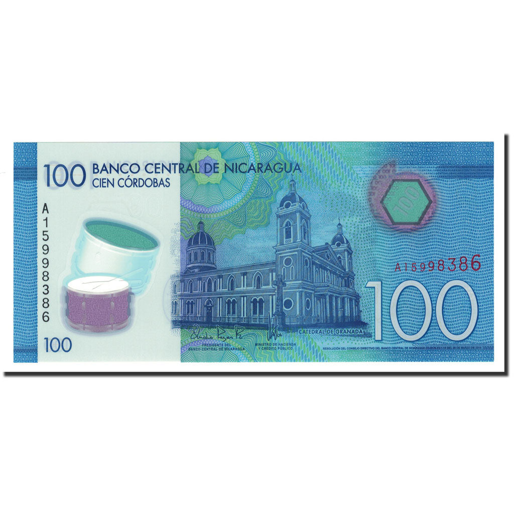 Billete, 100 Cordobas, 2014, Nicaragua, KM:212a, 2014-10-26, UNC