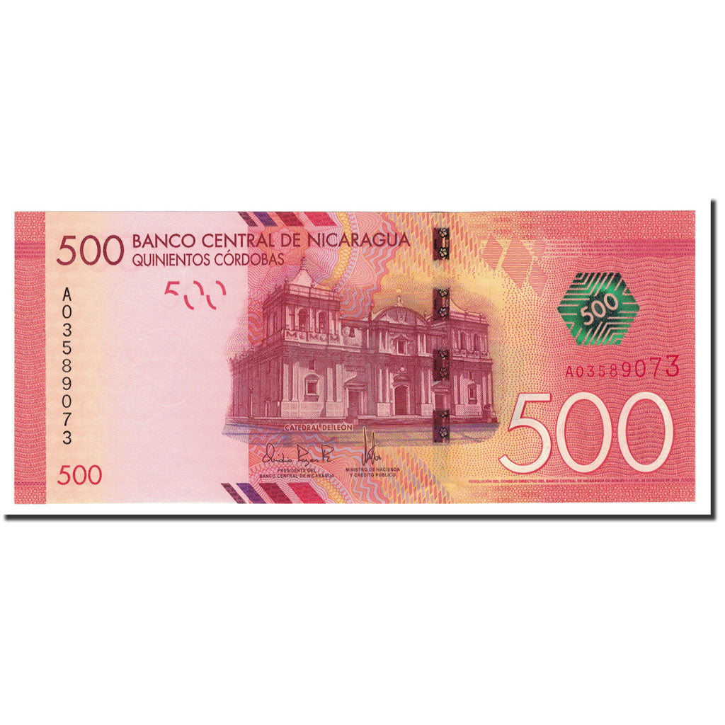 Biljet, Nicaragua, 500 Cordobas, 2014, 2014-10-26, KM:214a, NIEUW