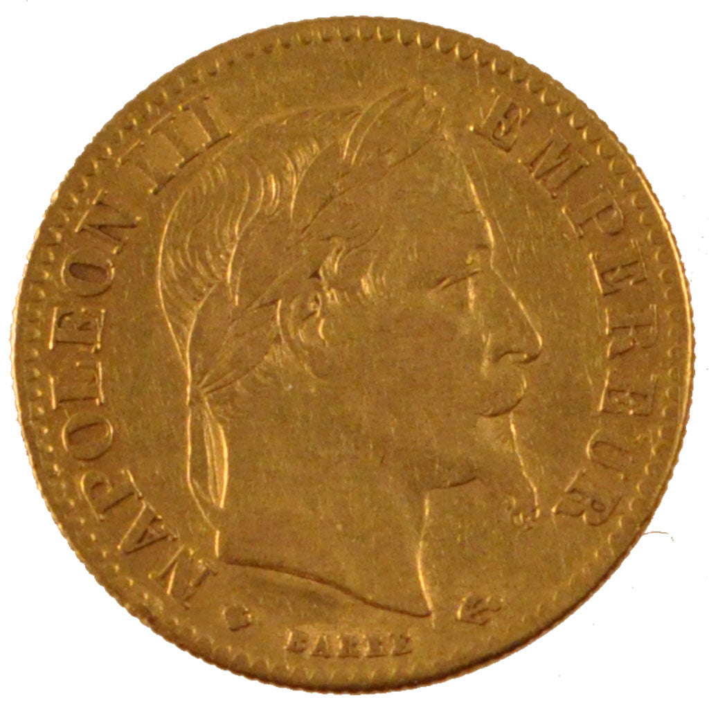 FRANCE, Napoléon III, 10 Francs, 1862, Strasbourg, KM #800.2, EF(40-45), Gold, G