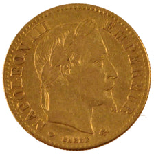 FRANCE, Napoléon III, 10 Francs, 1862, Strasbourg, KM #800.2, EF(40-45), Gold, G