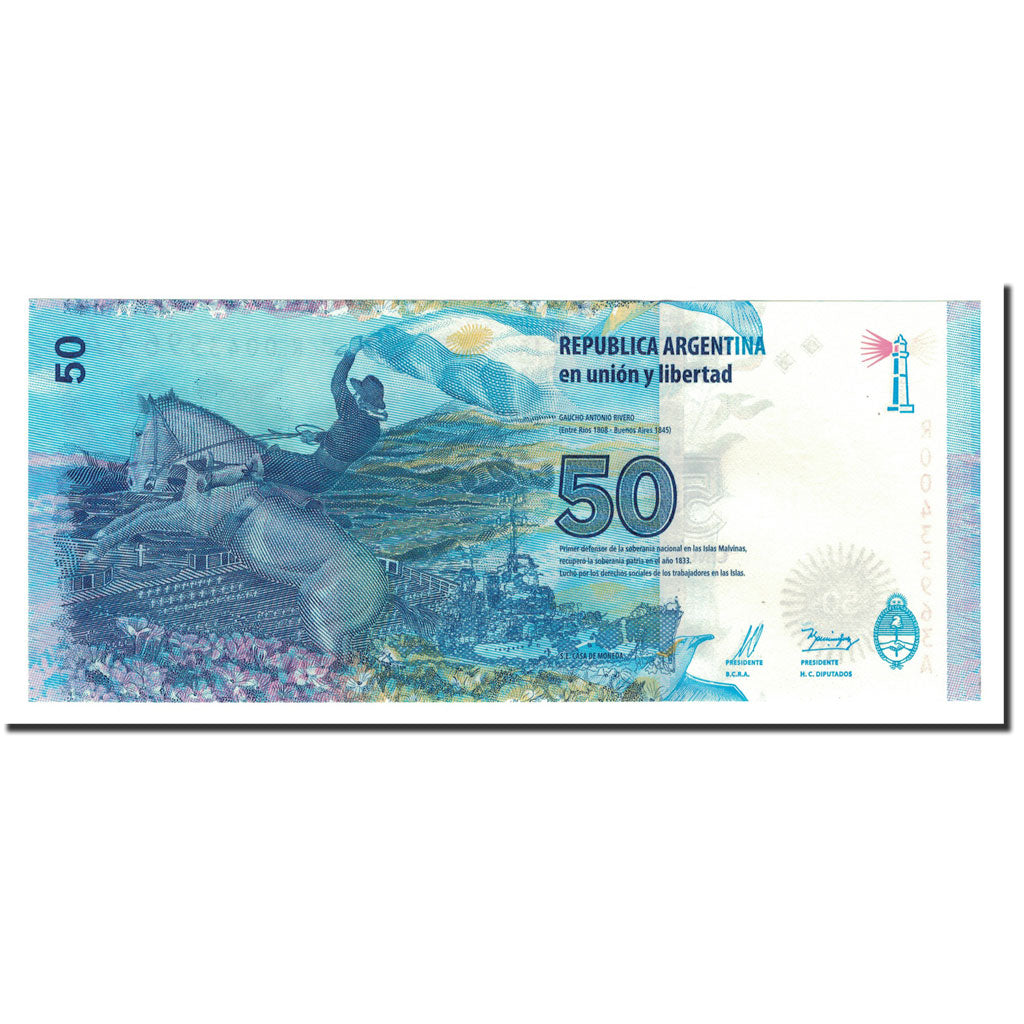 Banknote, Argentina, 50 Pesos, 2015, KM:362, UNC(65-70)