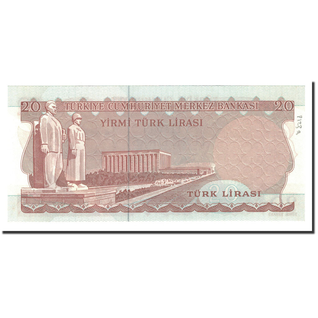 Geldschein, Türkei, 20 Lira, 1970, KM:187a, UNZ