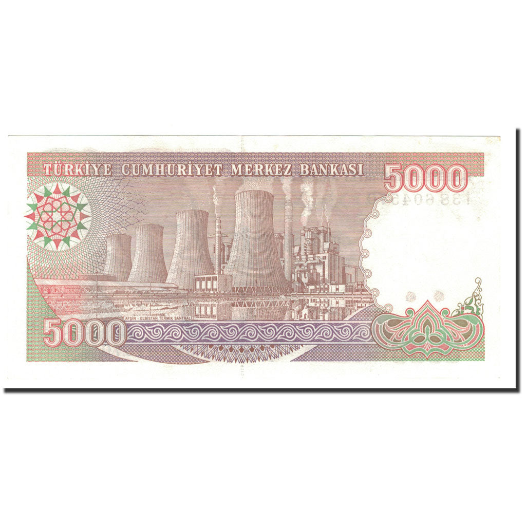 Banconote, Turchia, 5000 Lira, 1970, KM:198, 1990, SPL