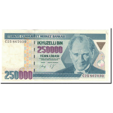 Banknote, Turkey, 250,000 Lira, 1970, 1992, KM:207, UNC(63)