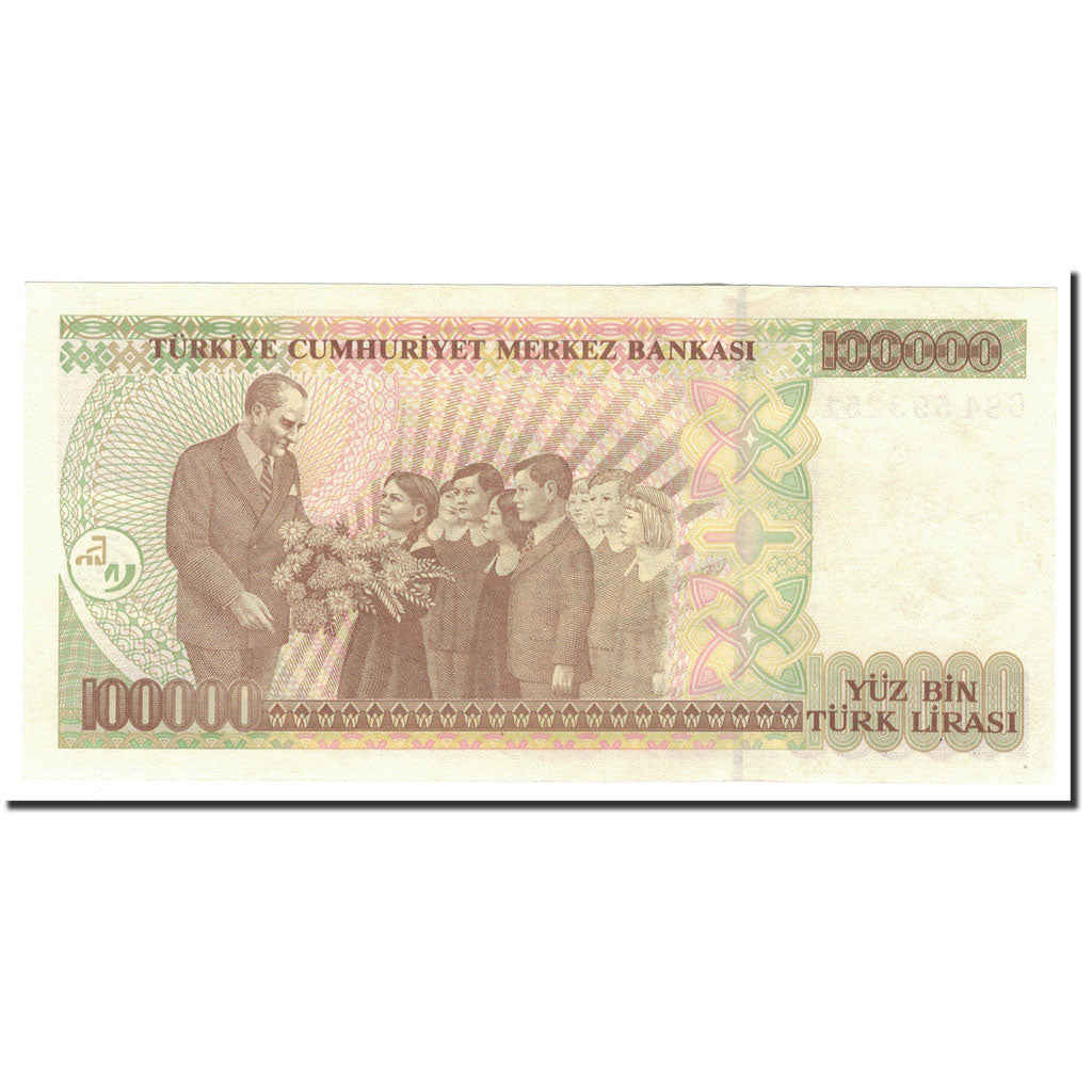 Banconote, Turchia, 100,000 Lira, 1970, KM:206, 1997, SPL