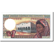 Billet, Comoros, 500 Francs, 1984-1986, 1986, KM:10a, NEUF
