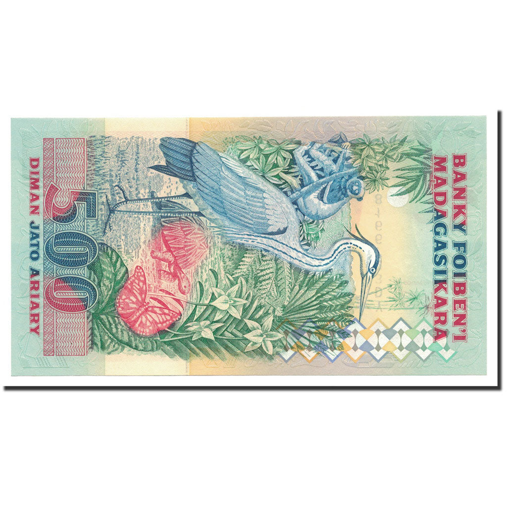 Madagascar, 2500 Francs = 500 Ariary, 1988, Undated (1993), KM:72Ab, UNC(65-70)