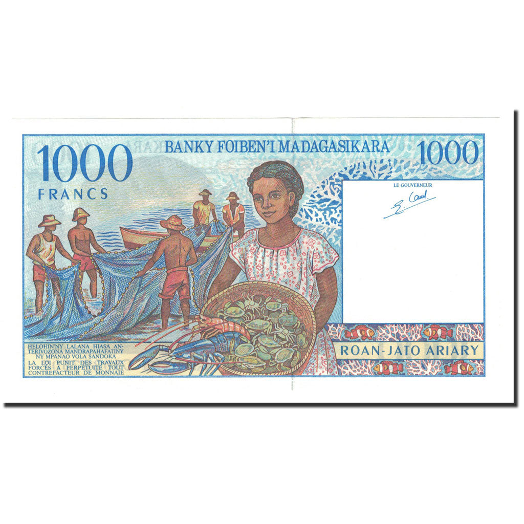 Madagascar, 1000 Francs = 200 Ariary, 1994-1995, Undated (1994), KM:76b, UNC(64)