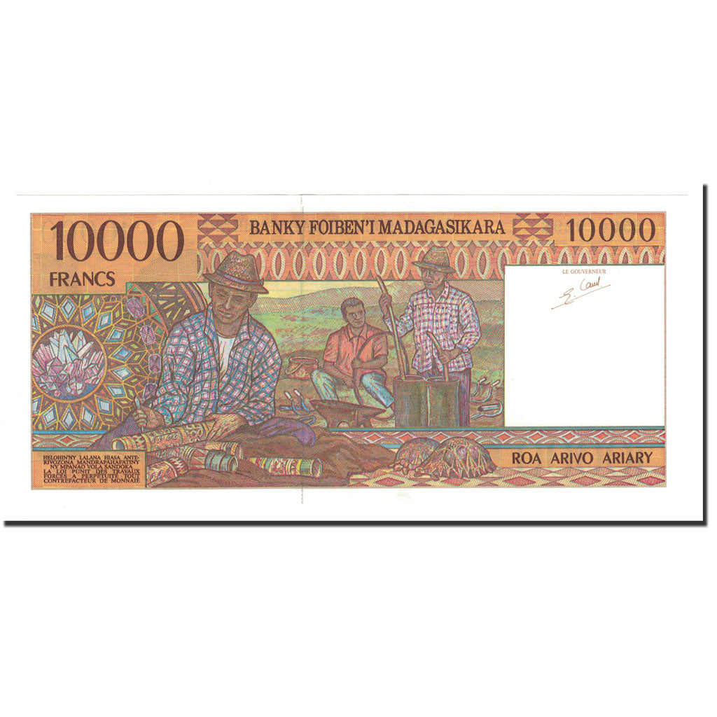 Banknote, Madagascar, 10,000 Francs = 2000 Ariary, 1994-1995, Undated (1995)