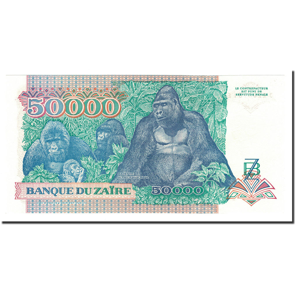 Banknote, Zaire, 50,000 Zaïres, 1988-1992, 1991-04-24, KM:40a, UNC(65-70)