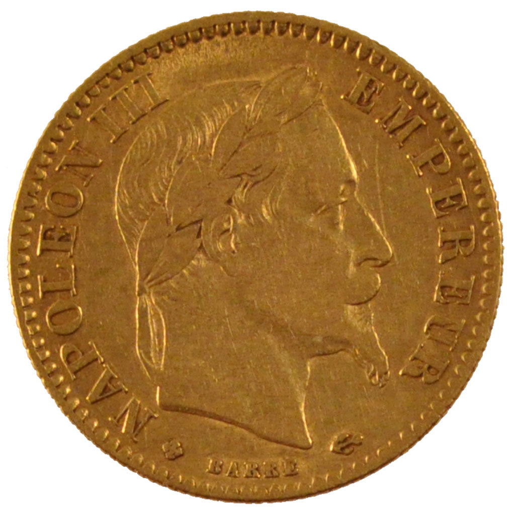 Francia, Napoleon III, Napoléon III, 10 Francs, 1863, Strasbourg, BB, Oro, G...
