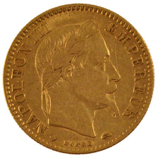 Francia, Napoleon III, Napoléon III, 10 Francs, 1863, Strasbourg, BB, Oro, G...