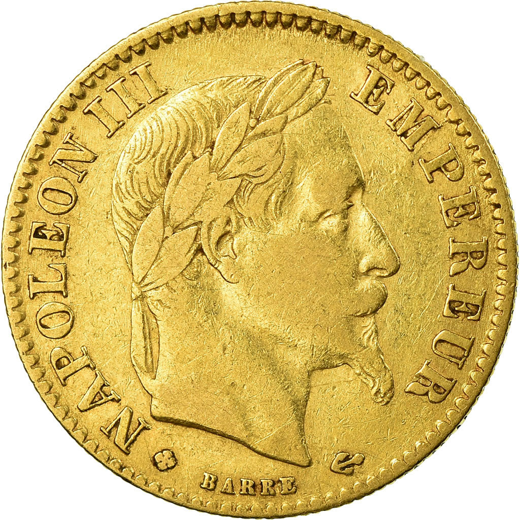 Moneda, Francia, Napoleon III, Napoléon III, 10 Francs, 1863, Strasbourg, MBC