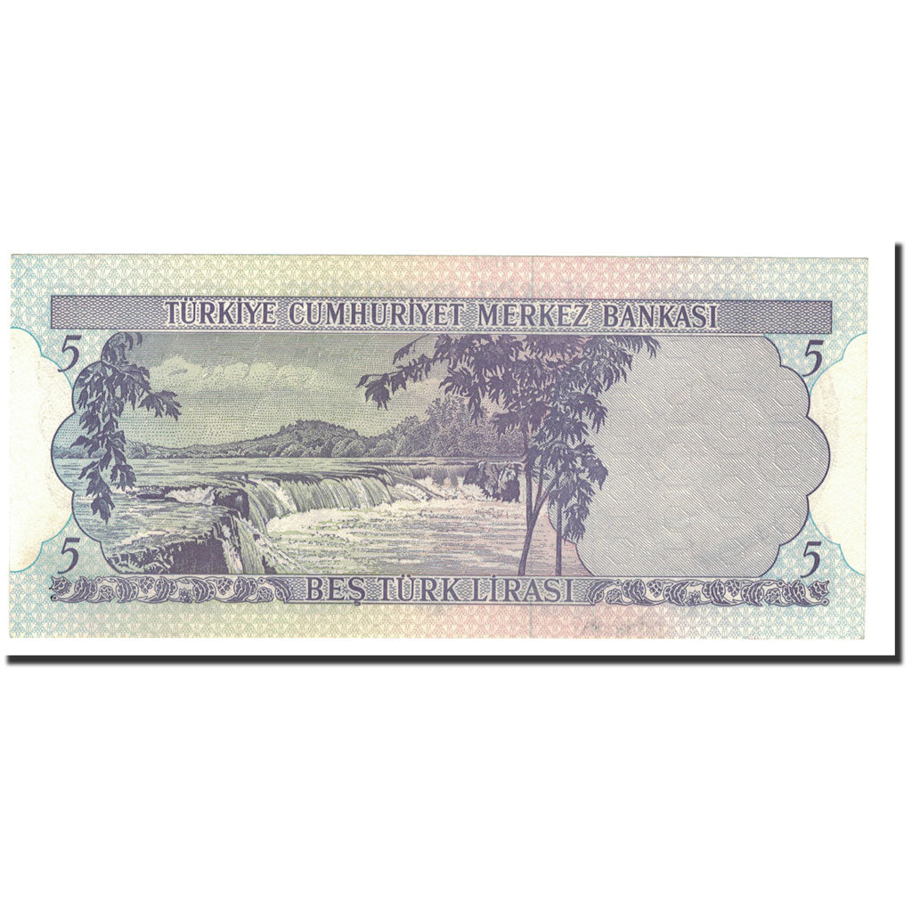 Banknote, Turkey, 5 Lira, 1970, 1976, KM:185, UNC(65-70)