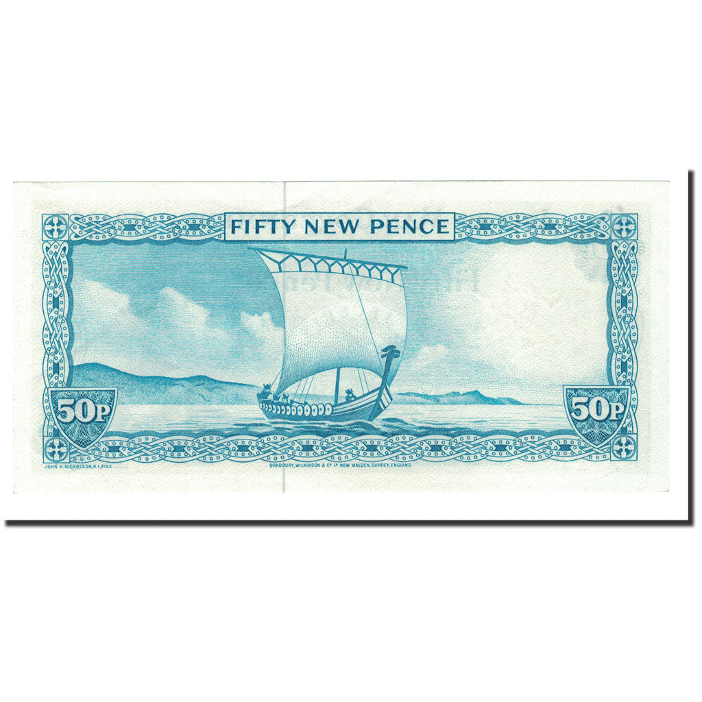 Isle of Man, 50 New Pence, undated (1969), KM:27A, UNC(65-70)
