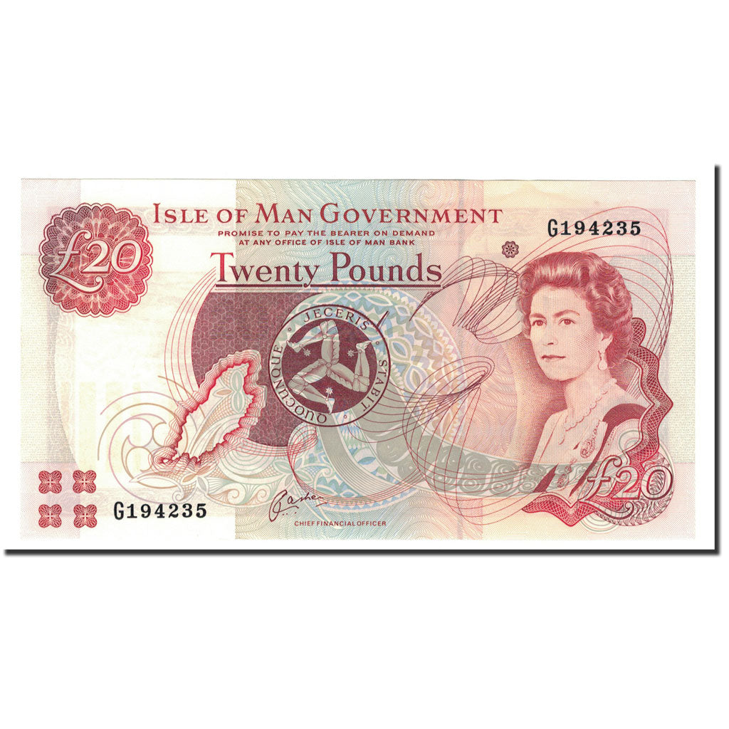 Banknote, Isle of Man, 20 Pounds, Undated (2000), KM:45a, UNC(65-70)