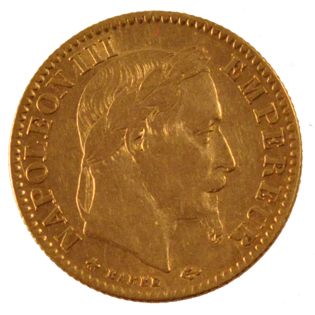 FRANCE, Napoléon III, 10 Francs, 1868, Paris, KM #800.1, EF(40-45), Gold, Gadour