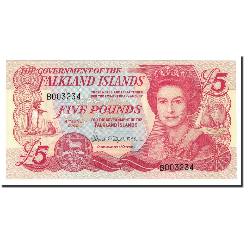 Falkland Islands, 5 Pounds, 2005, KM:17a, 2005-06-14, NEUF