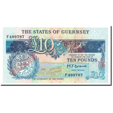 Banconote, Guernsey, 10 Pounds, Undated (1991-95), KM:54a, FDS