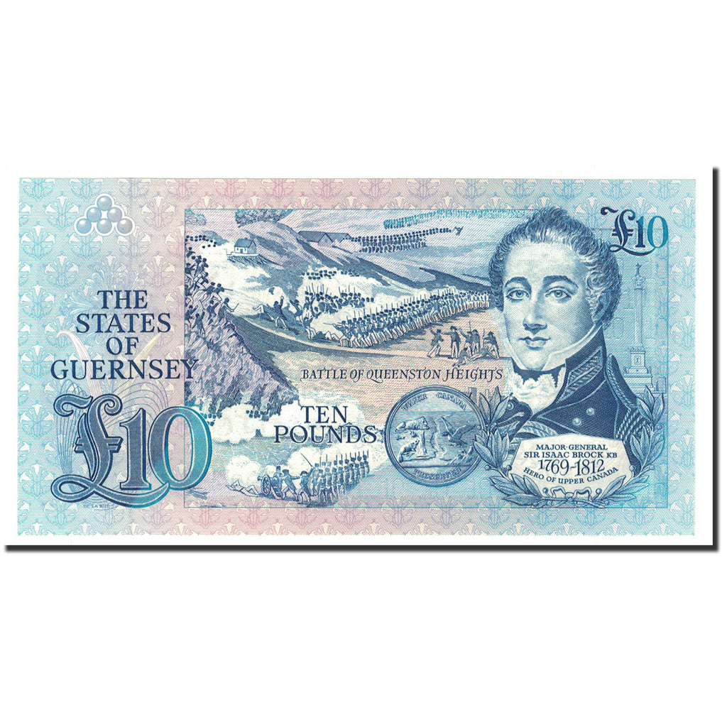Banknote, Guernsey, 10 Pounds, Undated (1991-95), KM:54a, UNC(65-70)