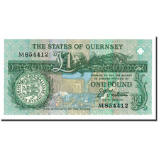 Billet, Guernsey, 1 Pound, 1991, KM:52b, NEUF