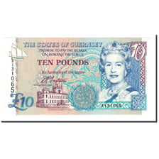 Biljet, Guernsey, 10 Pounds, 1995, KM:57a, NIEUW