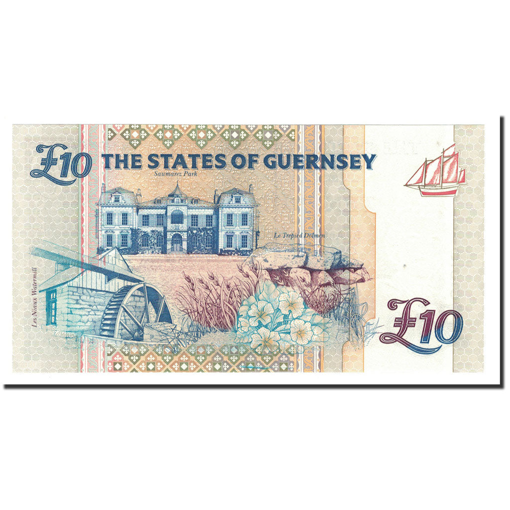 Banknote, Guernsey, 10 Pounds, 1995, KM:57a, UNC(65-70)