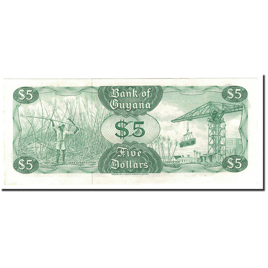 Guyana, 5 Dollars, Undated (1966-92), KM:22f, UNC(65-70)