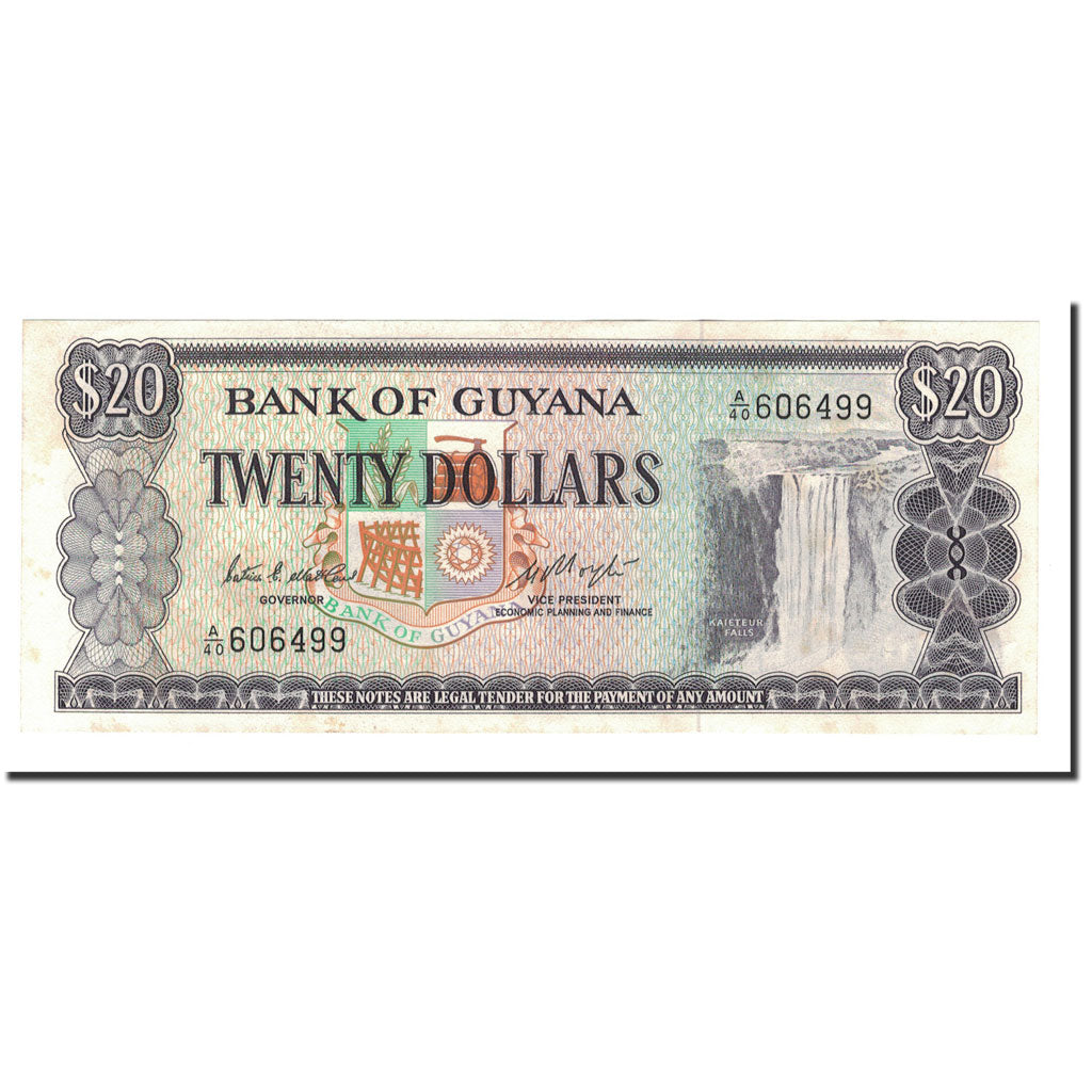 Banknote, Guyana, 20 Dollars, 1983, KM:24c, UNC(65-70)