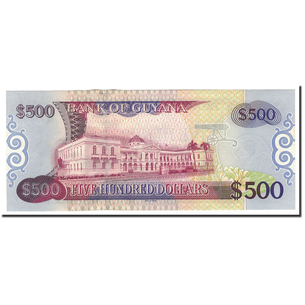 Banknote, Guyana, 500 Dollars, Undated (2002), KM:34a, UNC(64)