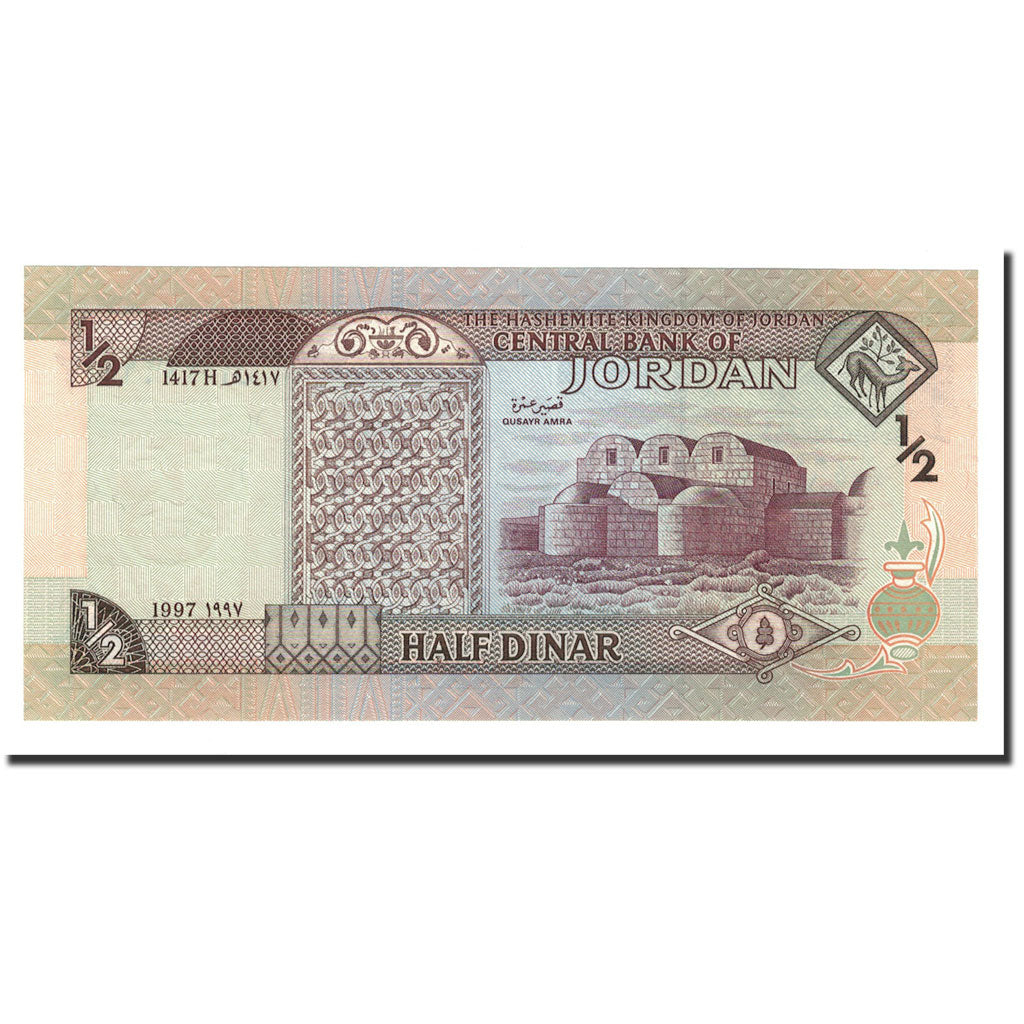 Banknote, Jordan, 1/2 Dinar, 1997, KM:28b, UNC(65-70)