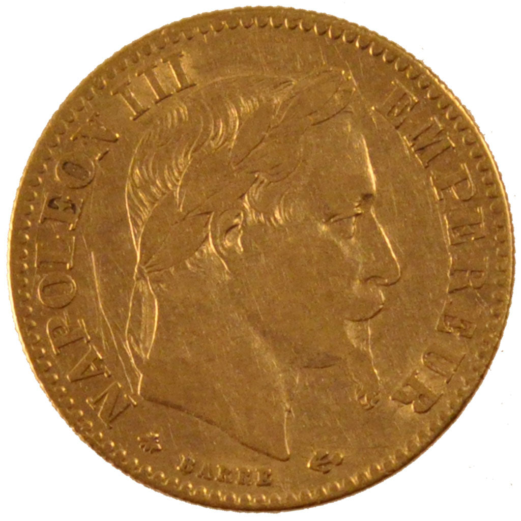 FRANCE, Napoléon III, 10 Francs, 1862, Paris, KM #800.1, EF(40-45), Gold, Gadour