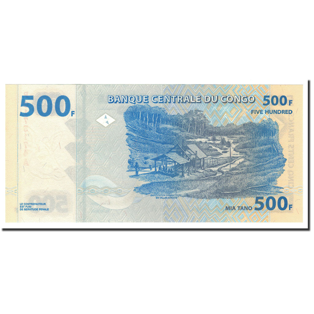 Banknote, Congo Democratic Republic, 500 Francs, 2002, 2002-01-04, KM:96a