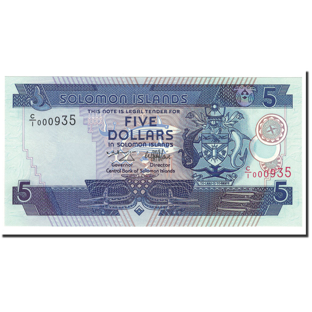 Banknote, Solomon Islands, 5 Dollars, 1997, KM:19, UNC(65-70)