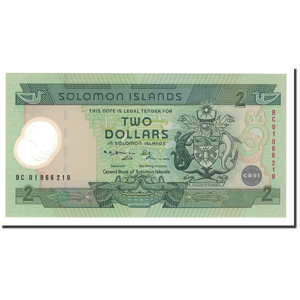 Billet, Îles Salomon, 2 Dollars, 2001, KM:23, NEUF