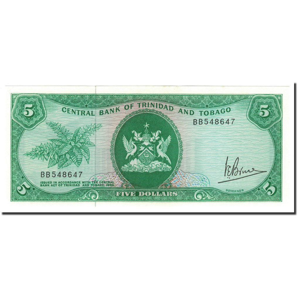 Trinidad and Tobago, 5 Dollars, 1964, KM:31a, UNC(65-70)