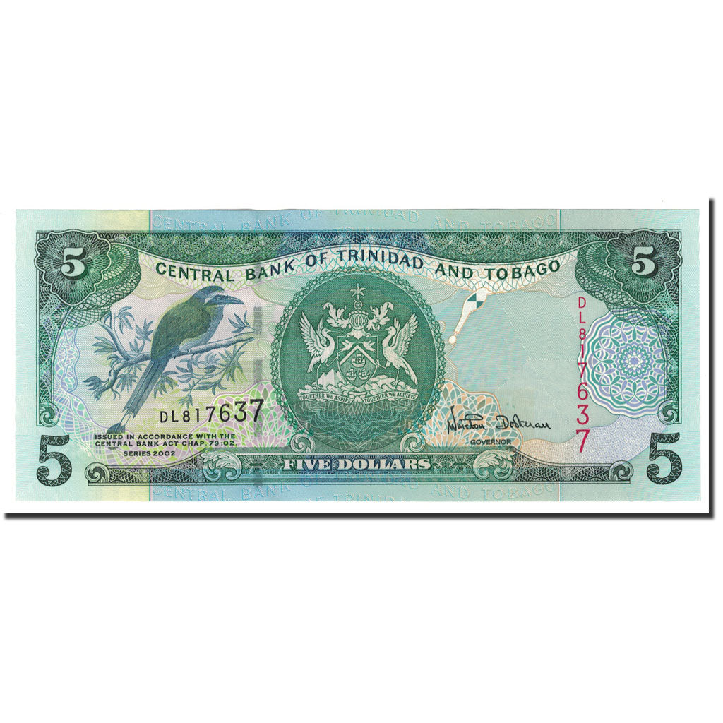 Trinidad and Tobago, 5 Dollars, 2002, KM:42a, UNC(65-70)