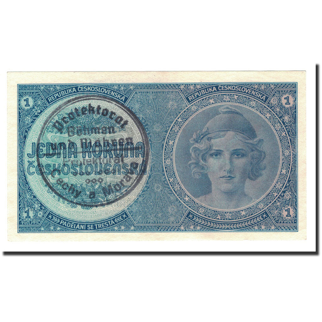 Banknote, Czechoslovakia, 1 Koruna, 1945, KM:58a, UNC(65-70)