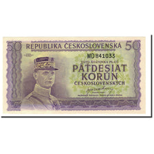 Biljet, Tsjecho-Slowakije, 50 Korun, 1945, KM:62a, NIEUW