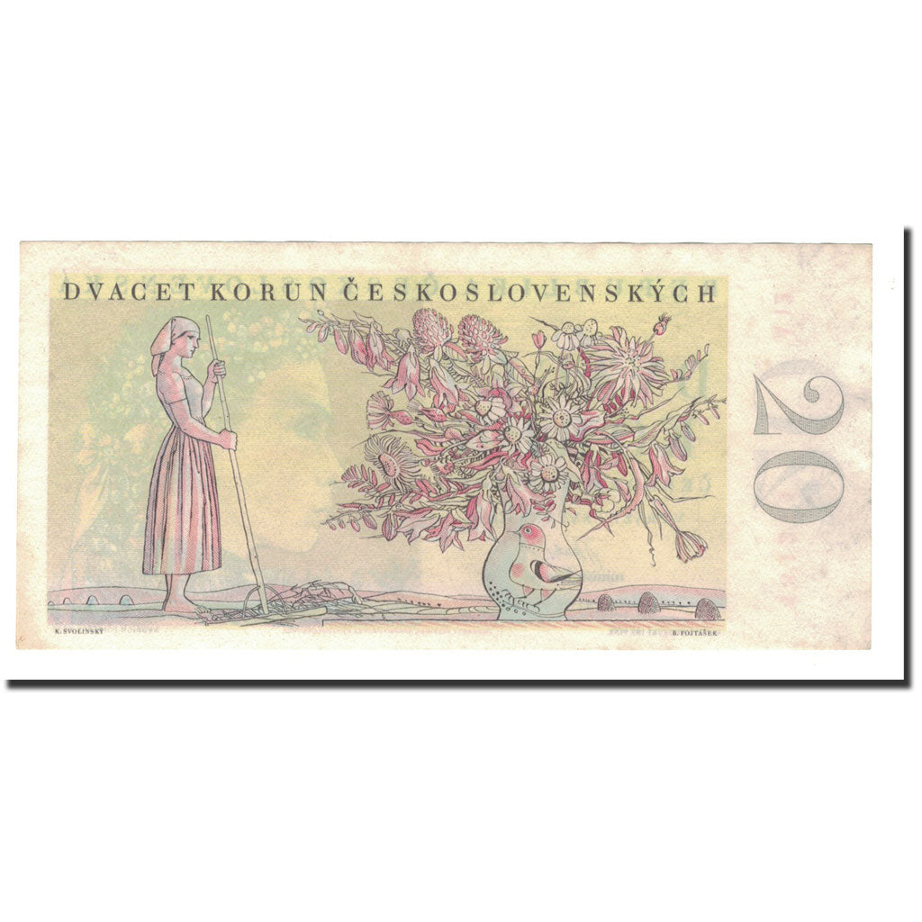Banknote, Czechoslovakia, 20 Korun, 1949, 1949-05-01, KM:70a, UNC(65-70)